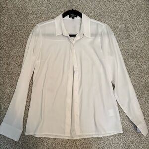 Express White Dress Shirt Classic Cotton Blend